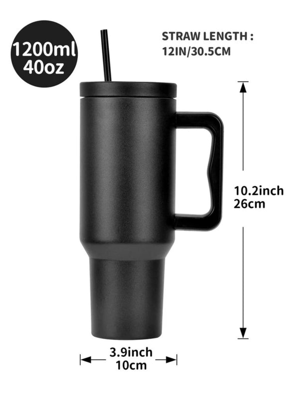 40 OZ HIGH-END TUMBLER WITH HANDLE & STRAW